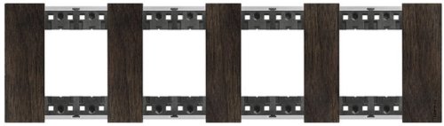 Рамка универсальная Legrand BTicino Living Now 4-м. 8 мод. дерево орех картинка